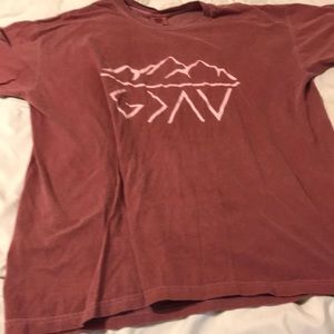 🌸God is greater maroon and pink comfort colors